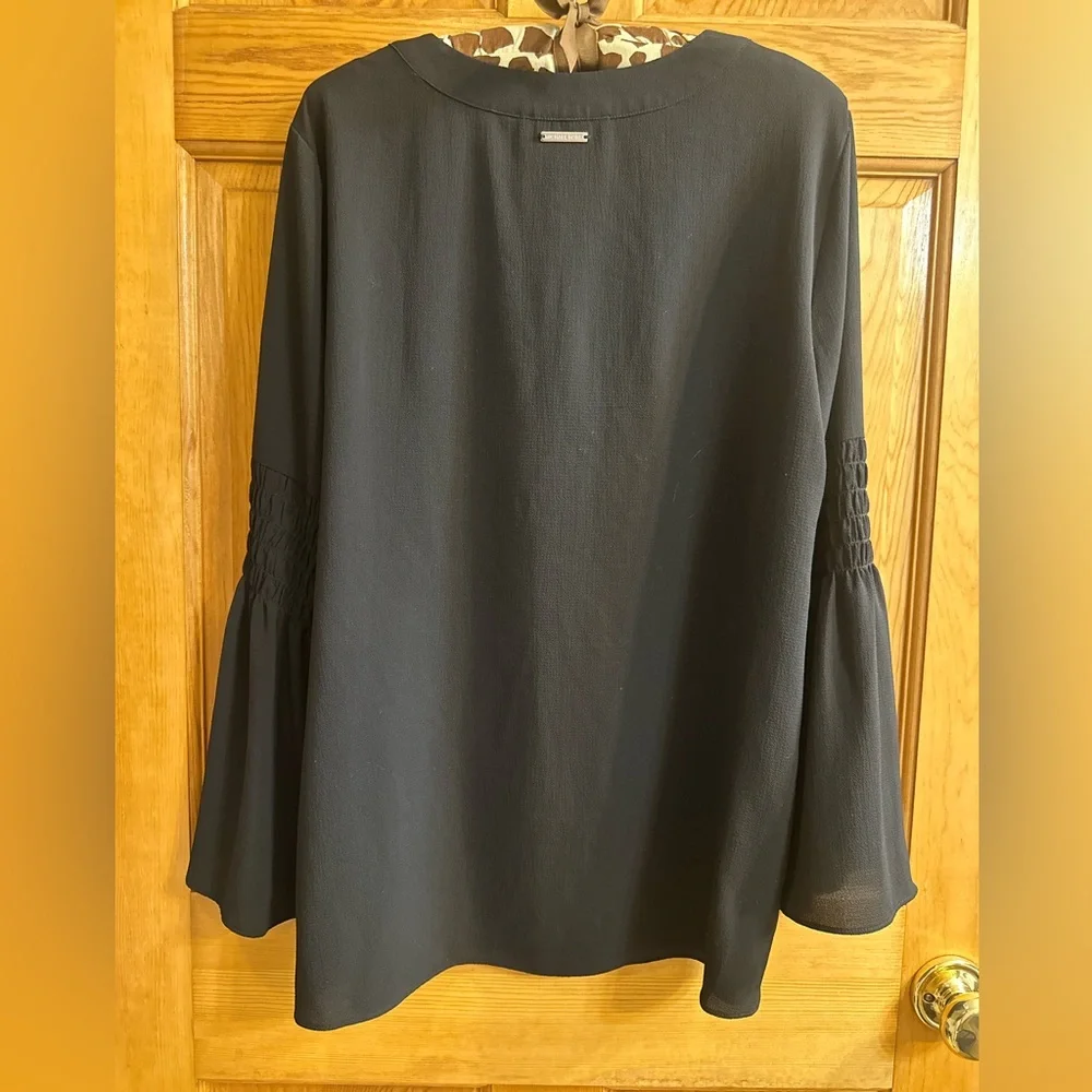 Michael Kors Black Bell Sleeve Blouse - Picture 3 of 5